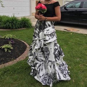Jovani B&W Prom Dress